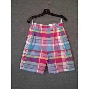 VTG Gator of Florida Womens Short 10 Multi Plaid Bermuda Light Preppy Coastal